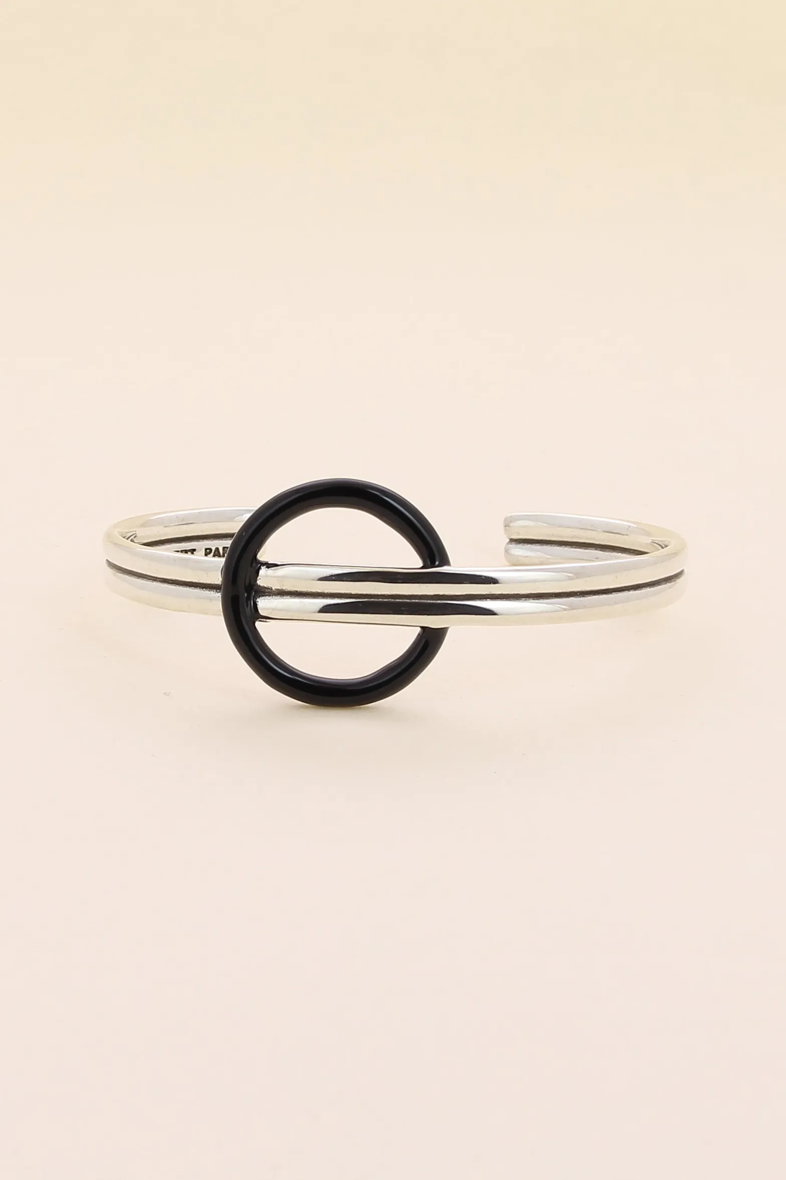 Philippe Audibert Bracelet Ebba Enamel Argente-Noir Best Sale