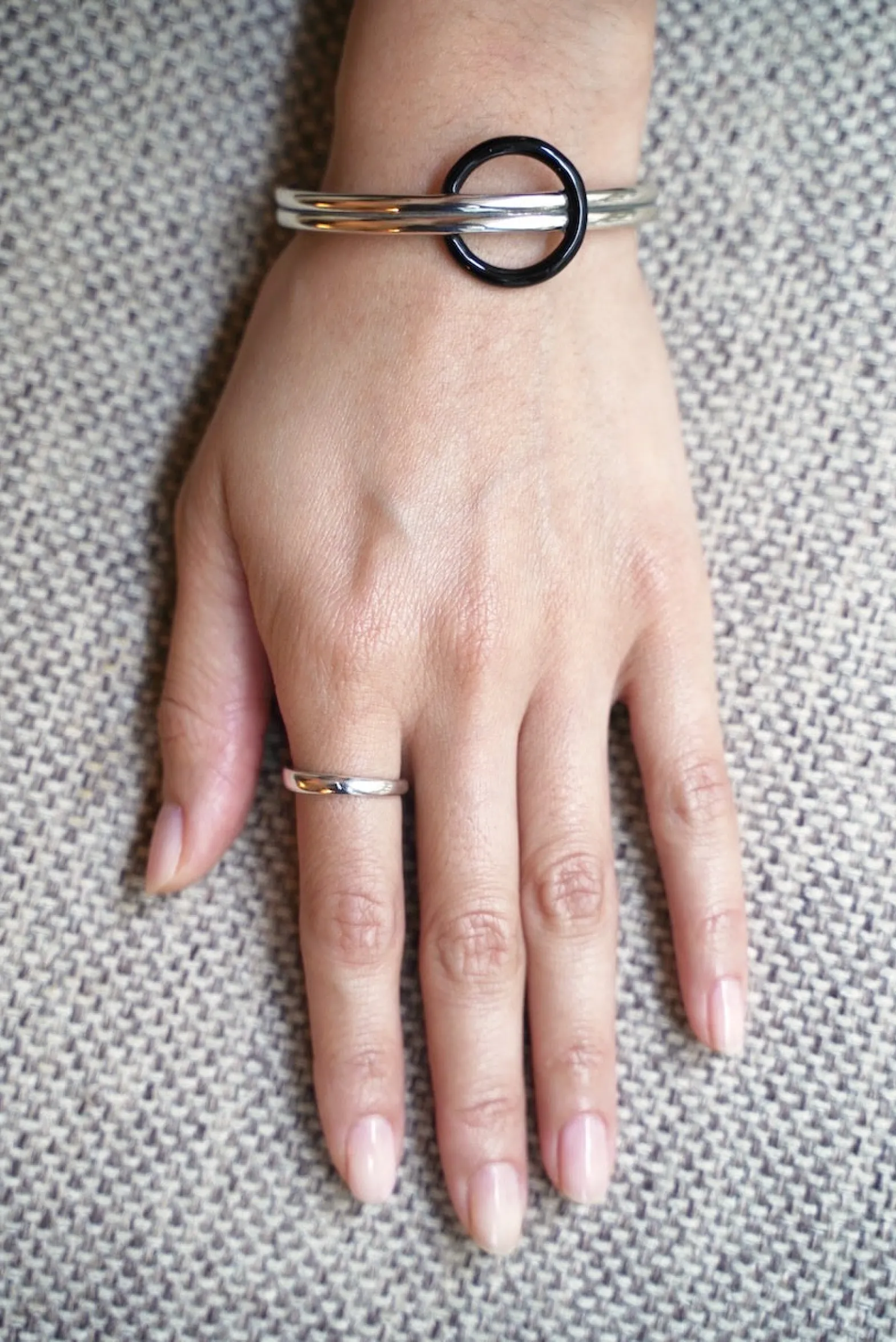 Philippe Audibert Bracelet Ebba Enamel Argente-Noir Best Sale