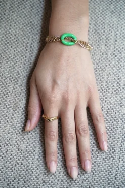 Philippe Audibert Bracelet Irma Enamel Dore Vert Best
