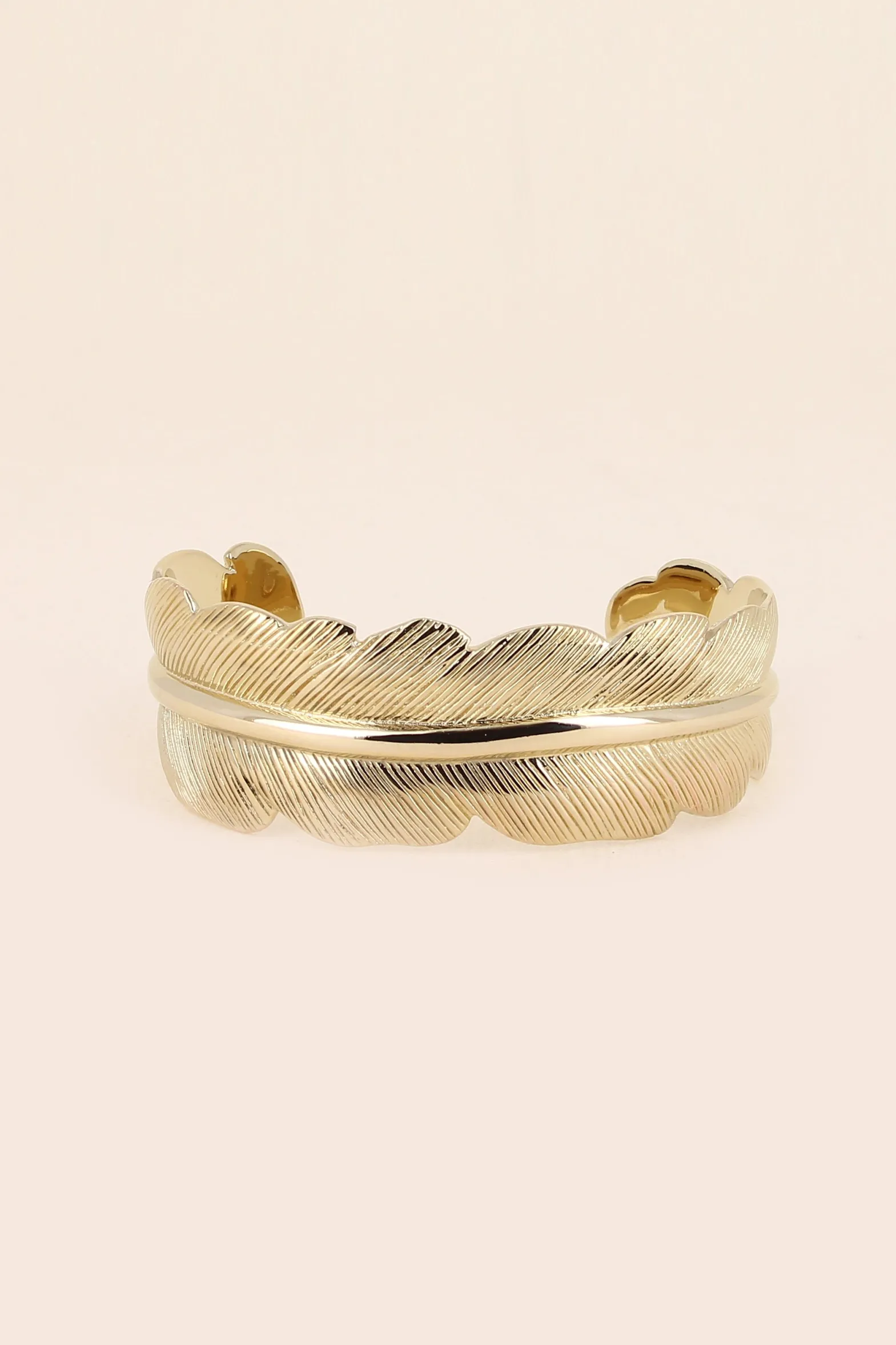 Philippe Audibert Bracelet Plume Dore Discount