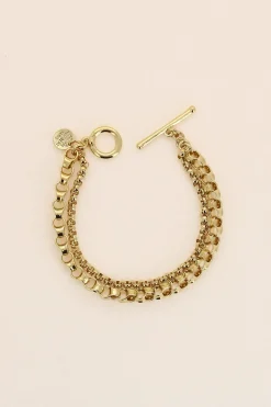 Philippe Audibert Bracelet Virgil Double Dore Clearance