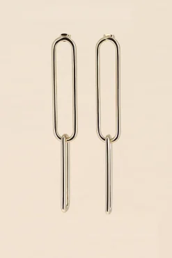 Philippe Audibert Earrings Double Oval Gm Dore Flash Sale