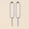 Philippe Audibert Earrings Double Oval Gm Argente Best Sale