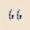 Philippe Audibert Earrings Twisted Hoops Argente Best Sale