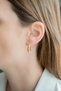 Philippe Audibert Earrings Twisted Hoops Dore Shop