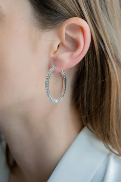 Philippe Audibert Hoop Earrings Strass Outlet