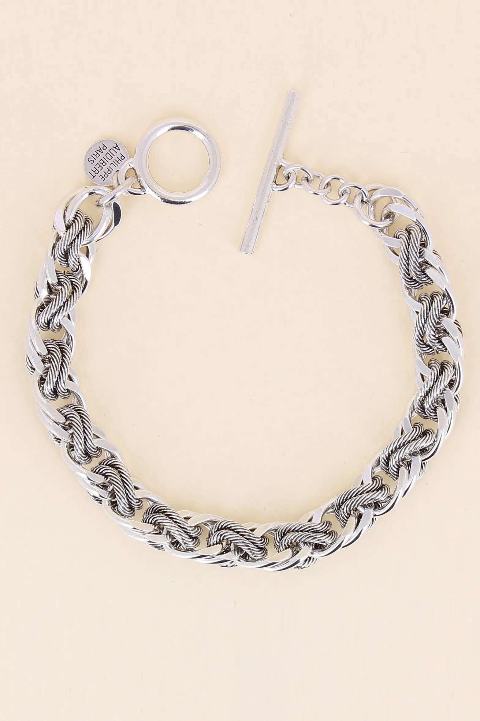 Philippe Audibert Men Bracelet Striated Twist Chain Cheap