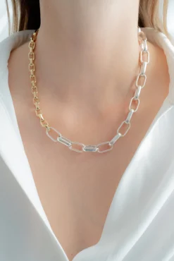 Philippe Audibert Necklace Chain Double Peran Bicolore Sale