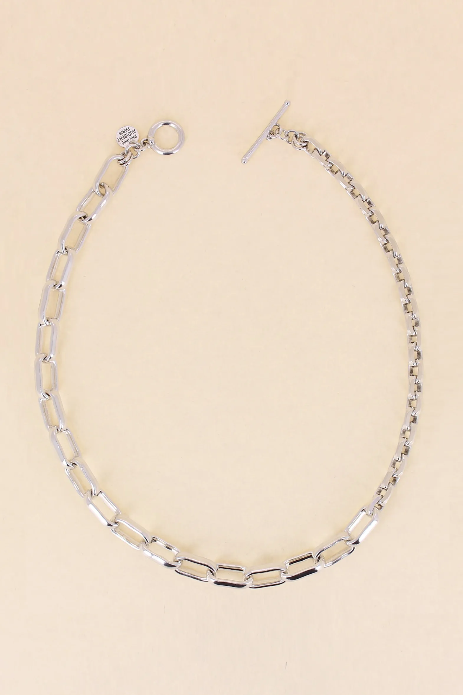 Philippe Audibert Necklace Chain Double Peran Argente Outlet