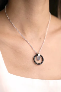 Philippe Audibert Necklace Ebba Enamel Argente-Noir Shop