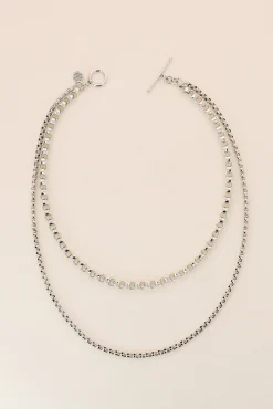 Philippe Audibert Necklace Virgil Double Argente Discount