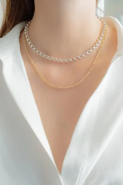 Philippe Audibert Necklace Virgil Double Bicolore Cheap