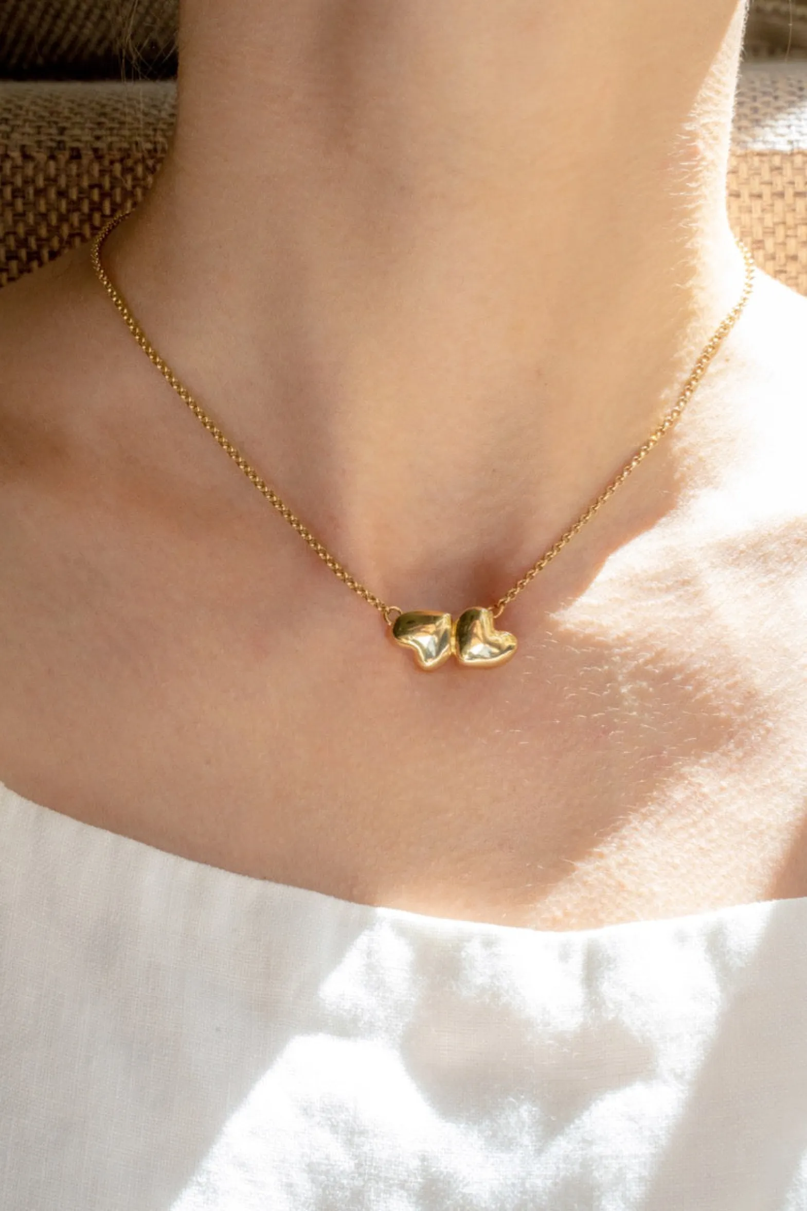 Philippe Audibert Necklace Wanda Double Coeur Cheap