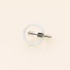 Philippe Audibert Ring Ebba Enamel Argente-Blanc Fashion
