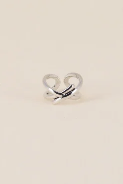 Philippe Audibert Ring Hany Croisee Argente Cheap