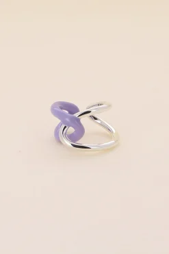 Philippe Audibert Ring Rick Enamel Argente-Parme New