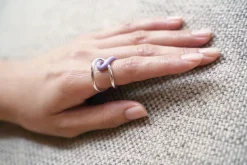 Philippe Audibert Ring Rick Enamel Argente-Blanc Store