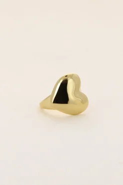 Philippe Audibert Ring Wanda Simple Coeur Gm Dore Clearance