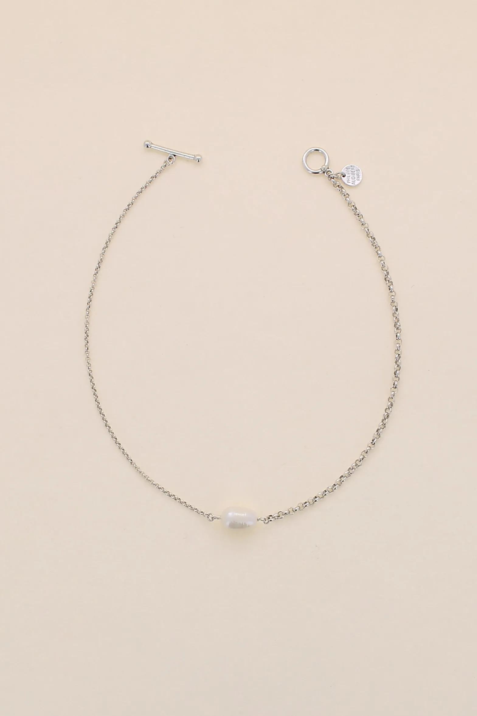 Philippe Audibert Short Necklace Nava Pearl Argente Best Sale